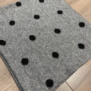 J. Crew knit Gray Polka Dot Scarf - Black Dot - loop scarf Design